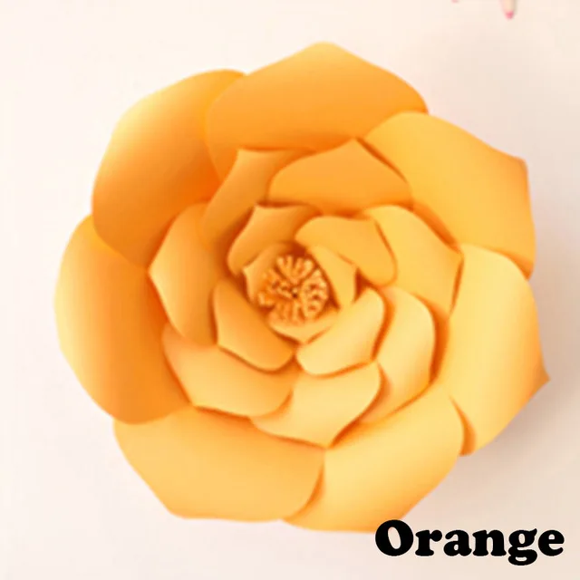 orange 1 шт. 30 см DIY Искусственные бумажные цветы свадебное украшение фон С Днем Рождения Бумажные поделки DIY материалы для мероприятий - Цвет: orange