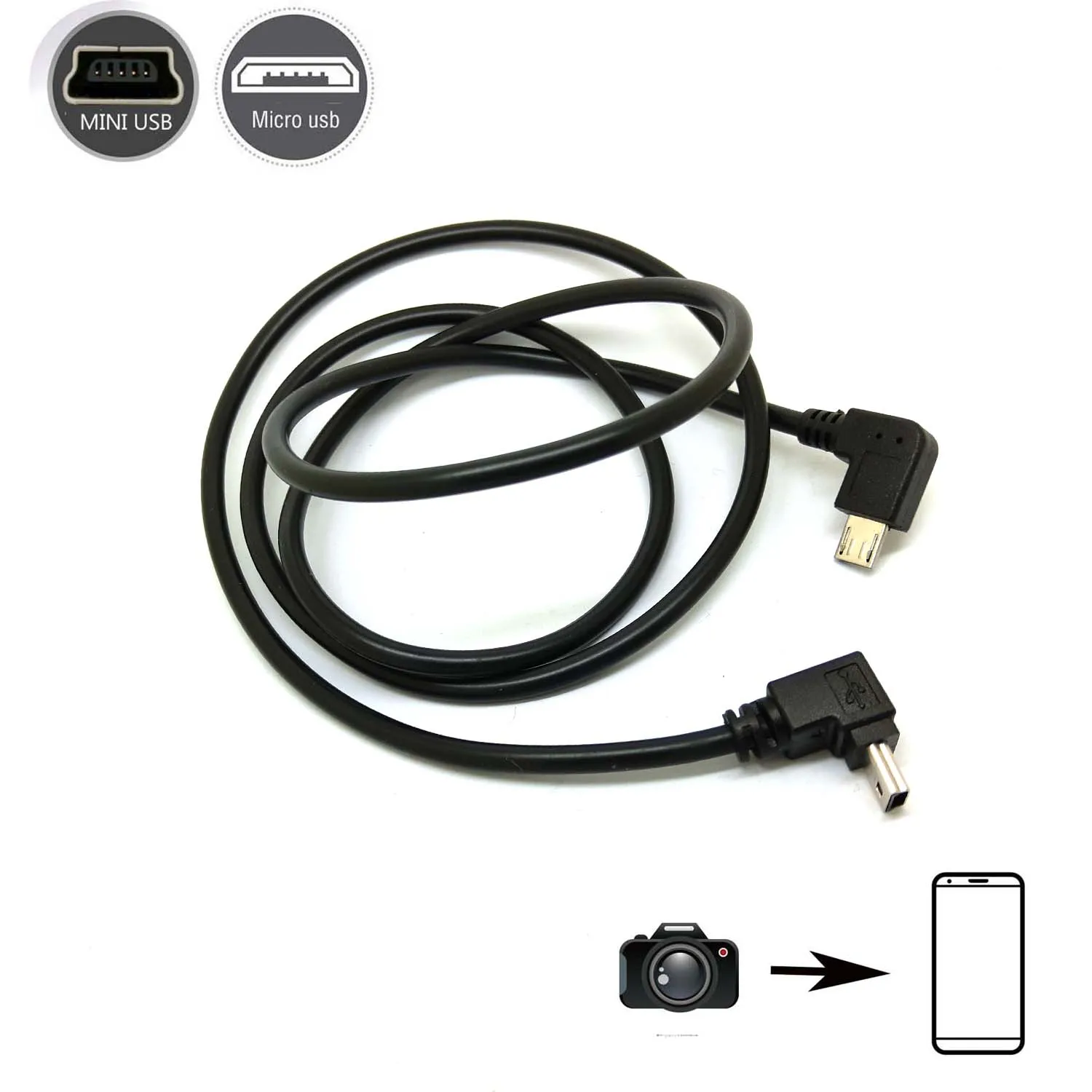 Кабель OTG для камеры к телефону canon и смартфона планшетного телефона micro usb 5pin mini