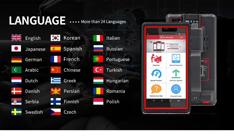 Launch X431 Pro мини Автомобильный Диагностический Авто сканер кода Поддержка WiFi/Bluetooth ECU полные системы X-431 Pro Mini 2 года бесплатное обновление