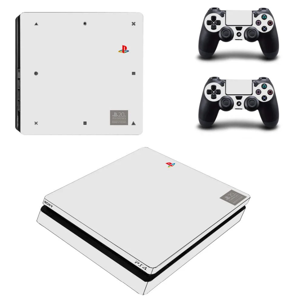 Однотонная одежда белого и черного цвета PS4 тонкая кожа Стикеры наклейка для