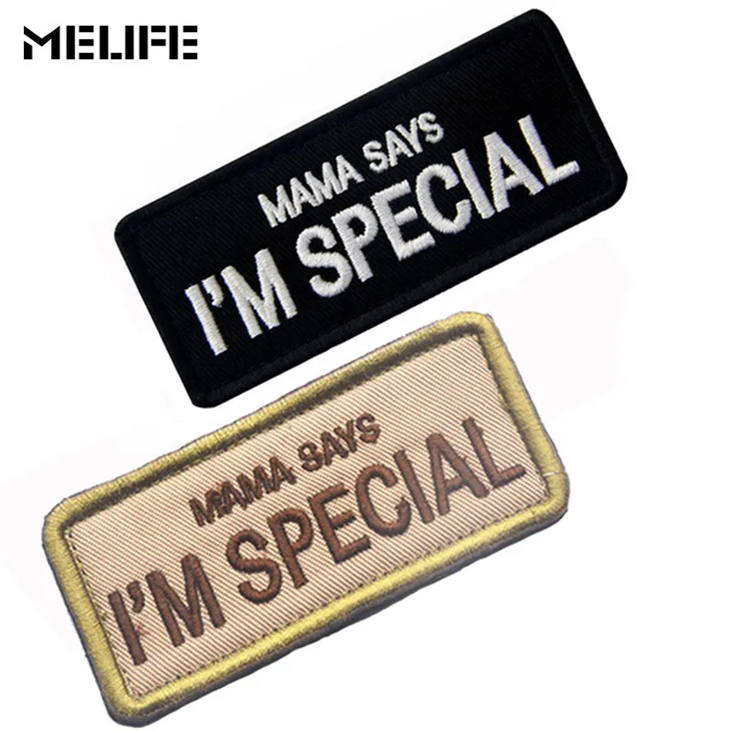 Мама говорит что я специальный Забавный надпись вышитая нашивка на сувениры