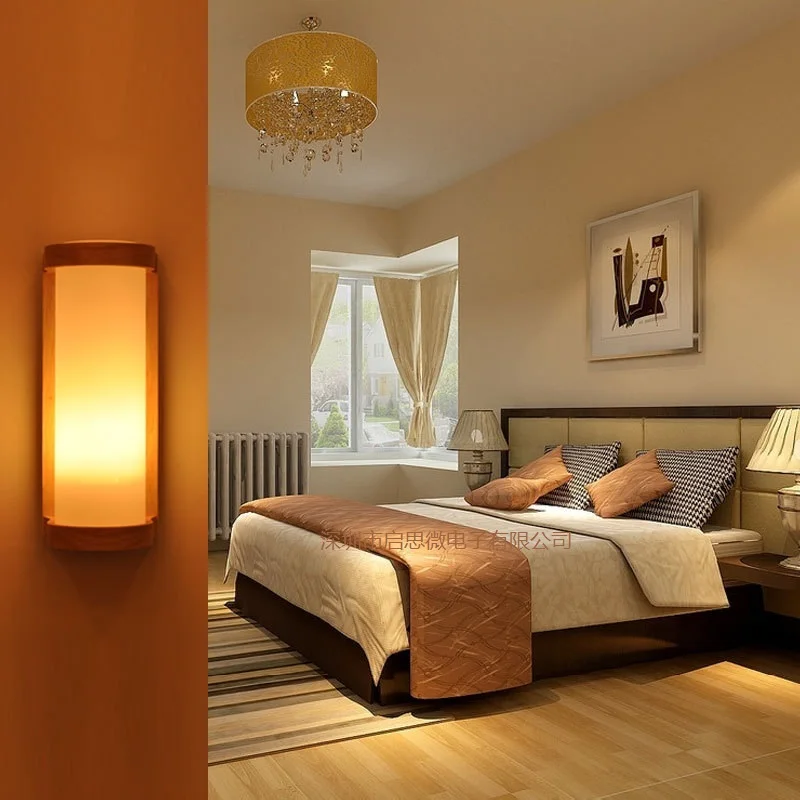 Новое современное освещение деревянный настенный светильник для спальни