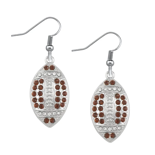 Футбольные серьги с родиевым покрытием из цинкового сплава | Украшения и