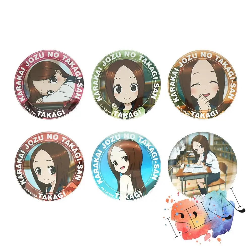 KARAKAI JOZU нет TAKAGI SAN значок аниме Takagisan милые металлические шпильки для бейджей