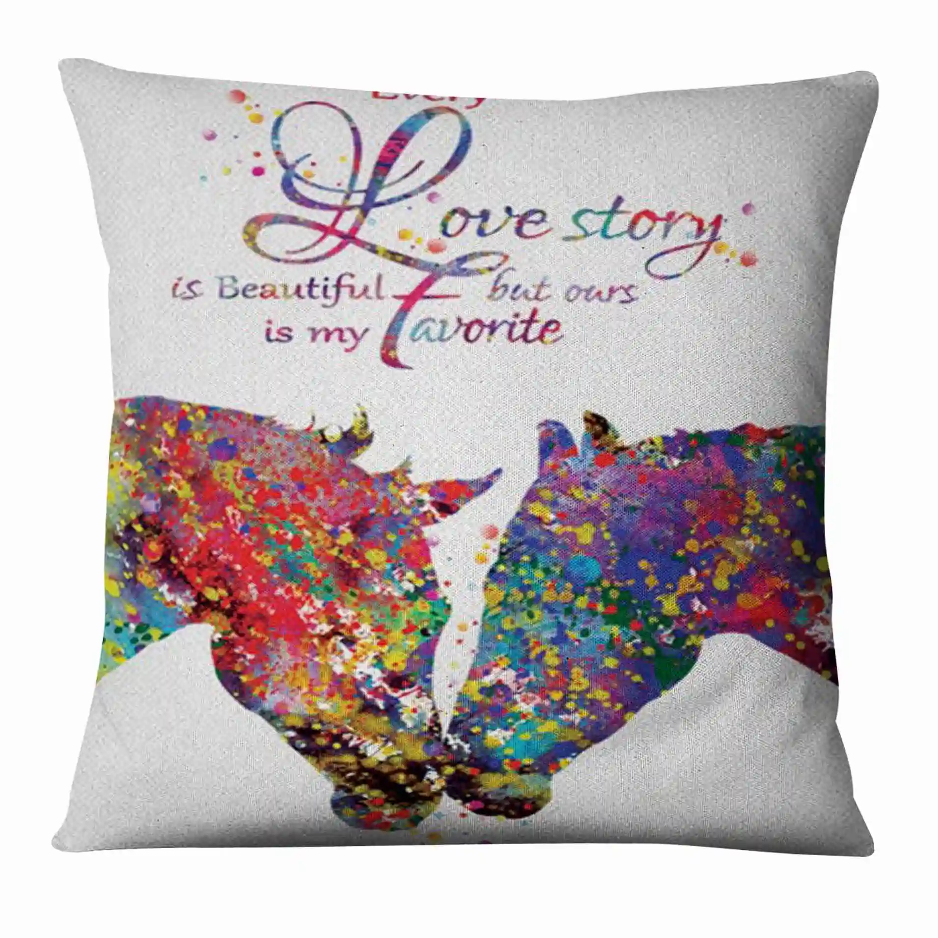 Йога искусство живопись печатные декоративные Чехлы для подушек акварель из