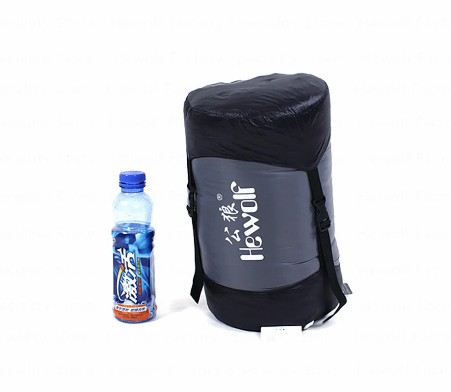 Туристический спальный мешок Hewolf на утином пуху зимний ветрозащитный легкий