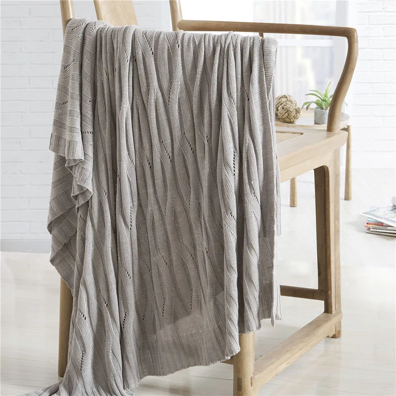 Gray 120x180 см/180x200 см однотонное одеяло на диван кровать самолет путешествия мягкий прямоугольник взрослых пледы простыня домашний текстиль высокого качества - Цвет: Gray