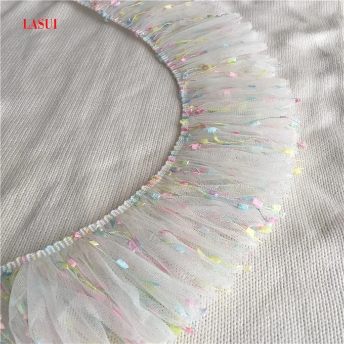 LASUI 3 ярда = 1 лот ширина 10 см белые макароны ручной работы кисточки в ряд детские