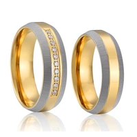 unique western designer couple wedding rings for men and women golden love alliance titanium jewelry finger ring