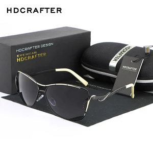 hdcrafter hot selling sun glasses for women vintage polarized driving sunglasses for female brand designer ladies eyeglasses free global shipping