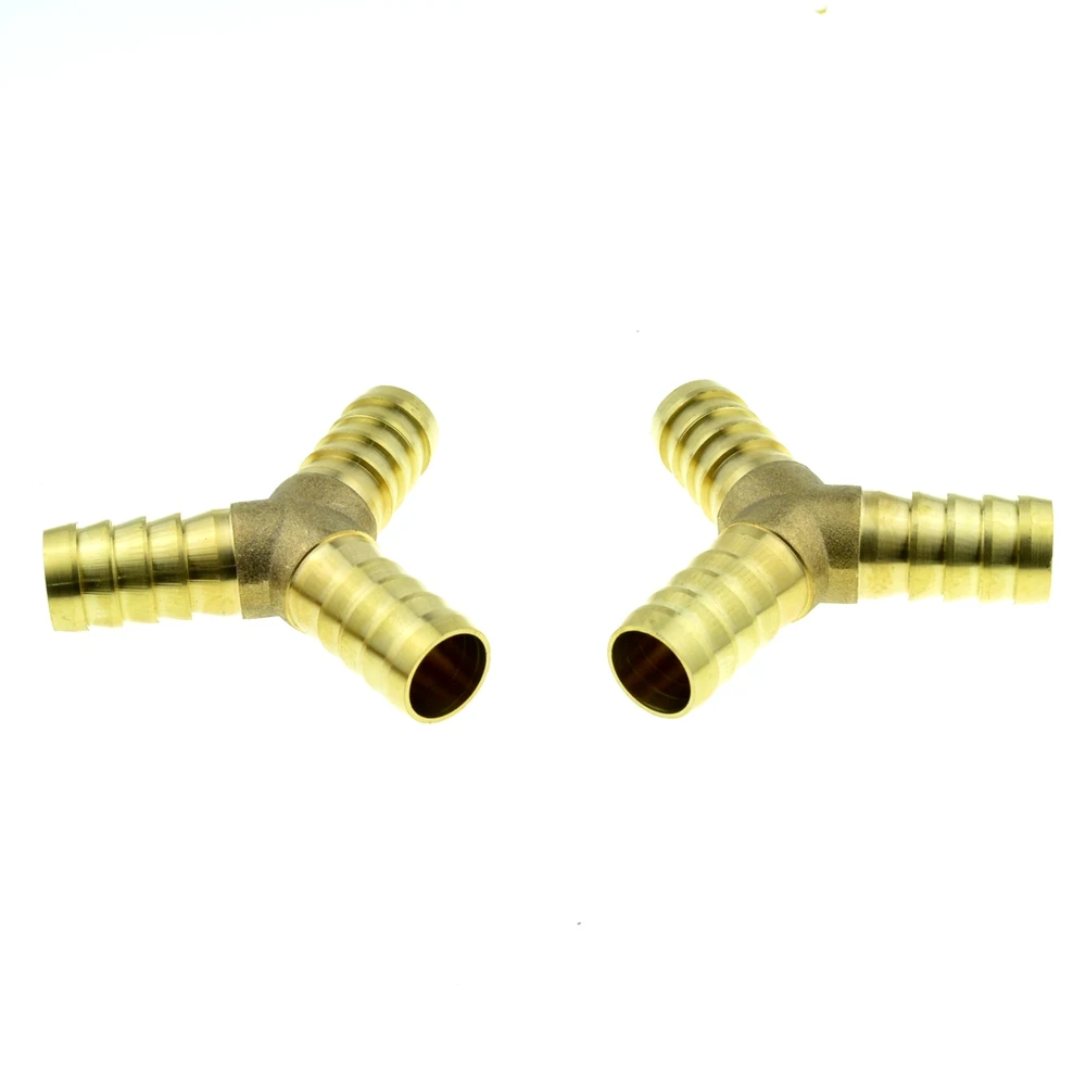 

Tee Brass Hose 19mm OD Barb Fitting Y-Shape 3 Way Gas Copper Barbed Fitting Pneumatic Coupler Oil Air Water Pipe Coupling