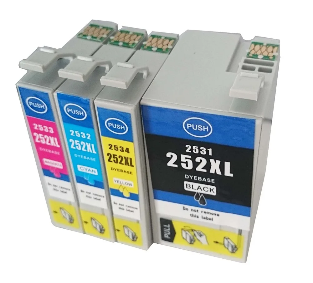 Для Epson 252 t252xl принтер картридж для wf3620 wf3640 wf7610 wf7620 струйный принтер