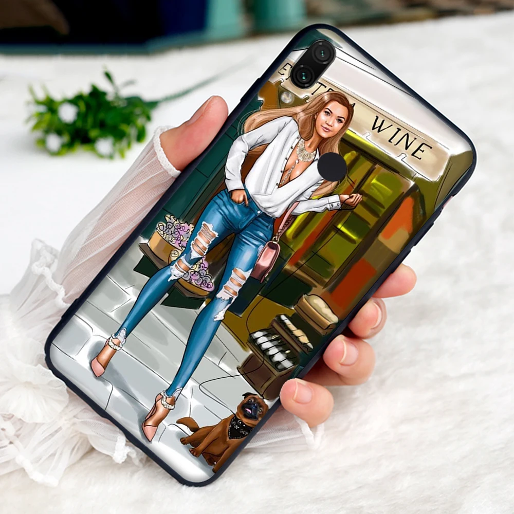 1 Цветами мальчик и девочка, стиль «Принцессы», мягкий чехол для Xiaomi Redmi Note 4 4X6 7 8 Pro 5 Plus 5A 6A крышка - Цвет: 1