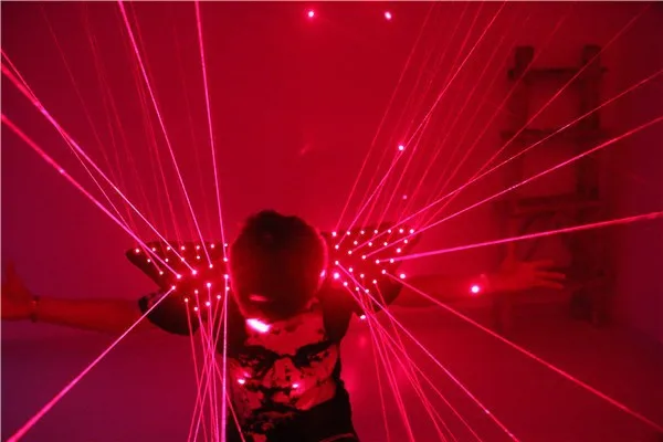 Бесплатная доставка Красный лазерный костюм светодиодный жилет светящийся