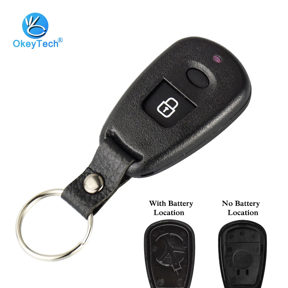 

OkeyTech For Hyundai Elantra Santafe Terracan Remote Control Car Key Shell 1 Button Keyless Entry Smart Key Cover Case Keychain