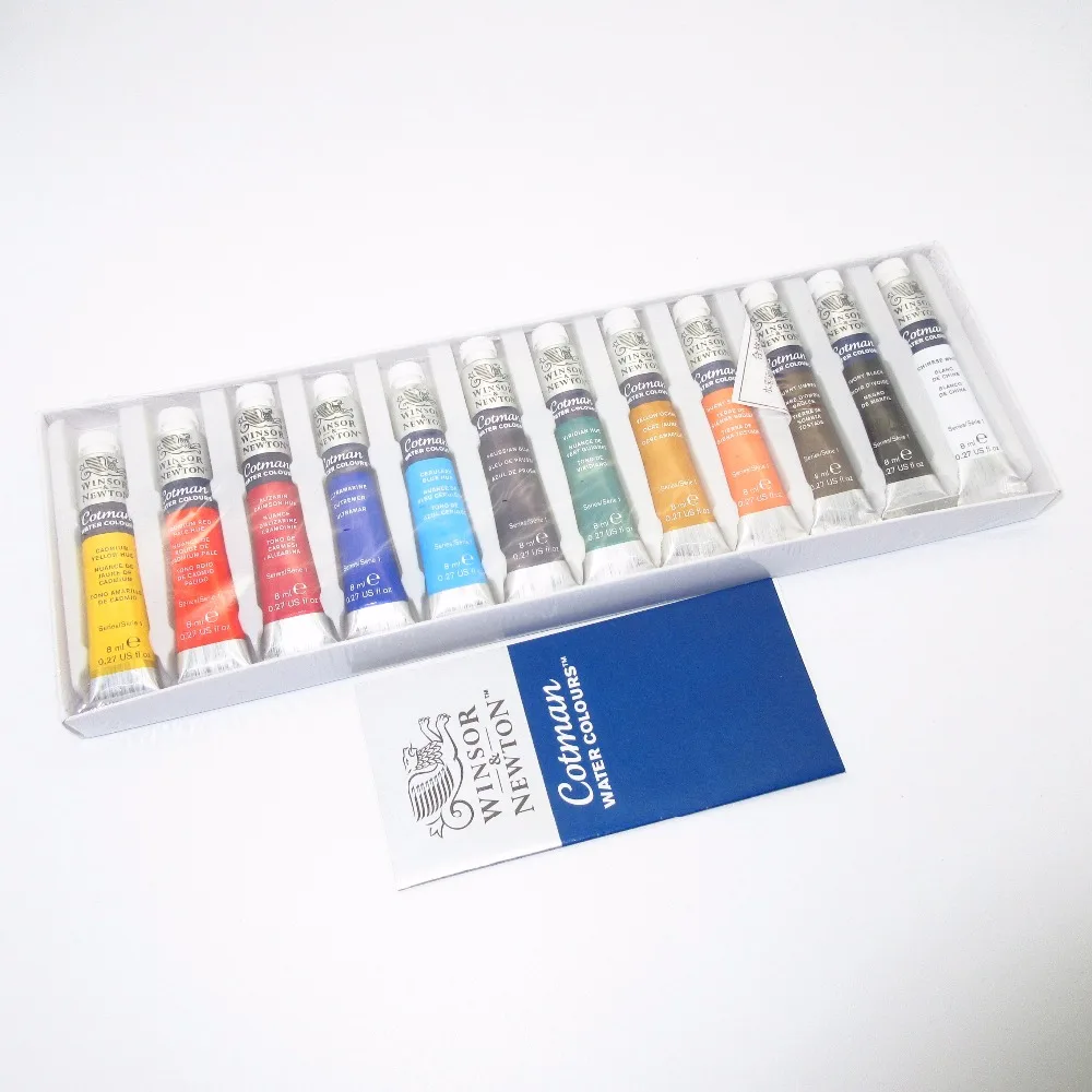 Winsor & Newton Cotman водные цвета краски 12 трубчатый набор 8mlx12 цветов|Акварельные краски|