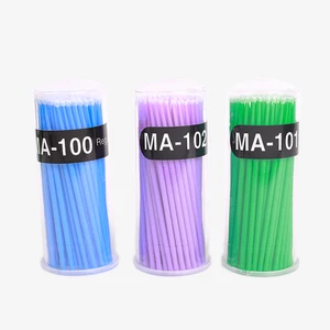 Biomaser 100 шт.упак. одноразовые кисти для макияжа, индивидуальные инструменты для удаления ресниц, микро-кисти, инструменты для наращивания ресниц