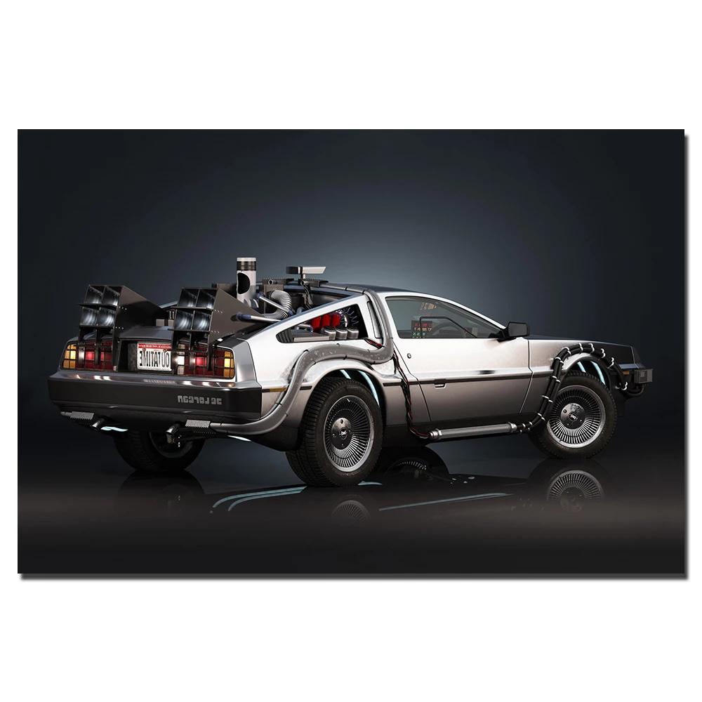 Назад в будущее Delorean DMC плакат Холст Картина Настенная живопись Домашний декор