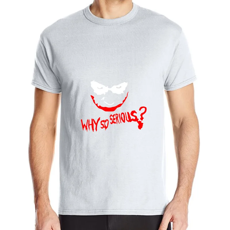 ВЫСОЧАЙШЕЕ Качество Why So Serious Футболка 100% Хлопок Топы и тройники Летние Мужчины