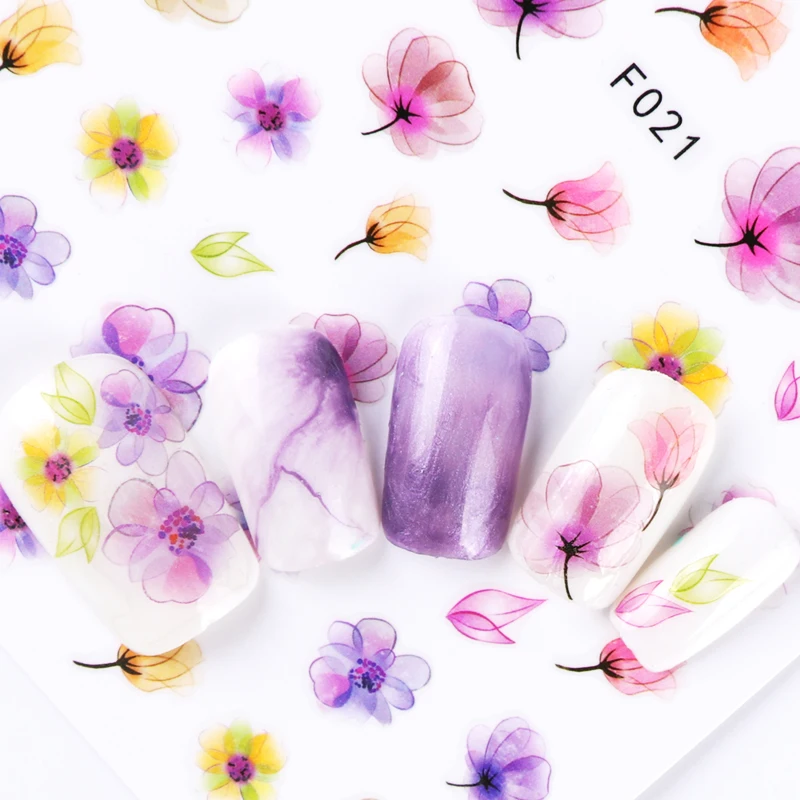 1 шт. цветной цветок милая сова кошка Фламинго стикер для дизайна ногтей