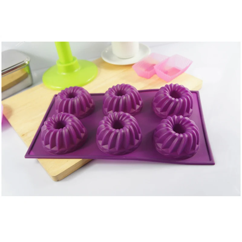 Силиконовая форма для выпечки 6 ячеек|cake baking accessories|baking accessorieskitchen bakeware |