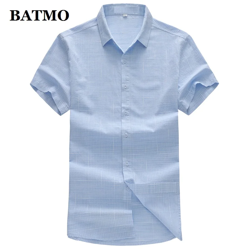 BATMO 2019 Новое поступление Лето Высокое качество хлопок плед Smart casual мужские