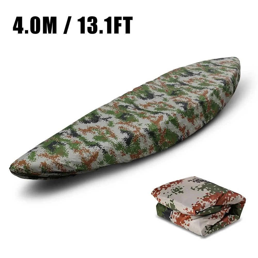 Camouflage 1 4m Профессиональный Чехол для байдарки каноэ водонепроницаемый Каяк Лодка каноэ хранение транспорт пылезащитный чехол надувной каяк лодка крышка Щит - Цвет: Camouflage 1 4m
