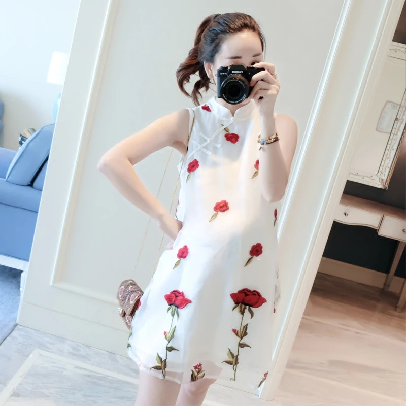 Cheongsam Средства ухода за кожей для будущих мам Одежда беременных Платья женщин