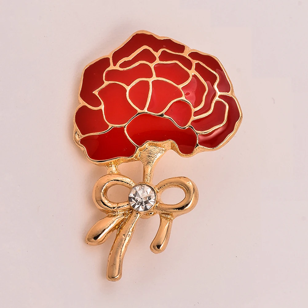 MUSEYA Fashion Elegant Carnation Flower Brooches Brooch Pin Breastpin Jewelry Accessories Gift for Women Girls (Red) | Украшения и