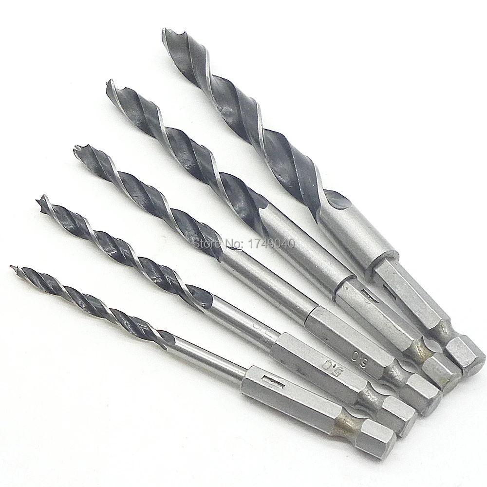 5 шт. быстросменный 1/4 &quot(6 35 мм) шестигранный хвостовик HCS острое сверло с