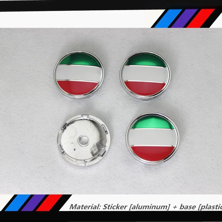 Новый 20 шт./лот 60 мм ABS покрытие Италия национальный флаг колеса автомобиля центр