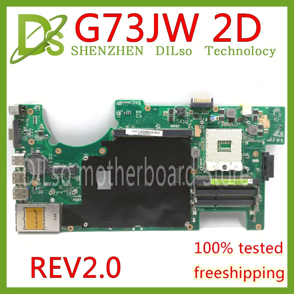 KEFU G73JW For ASUS G73 G73J G73JW Mainboard 4 slots RAM Laptop Motherboard 2D Connector REV2.0 Test work 100%