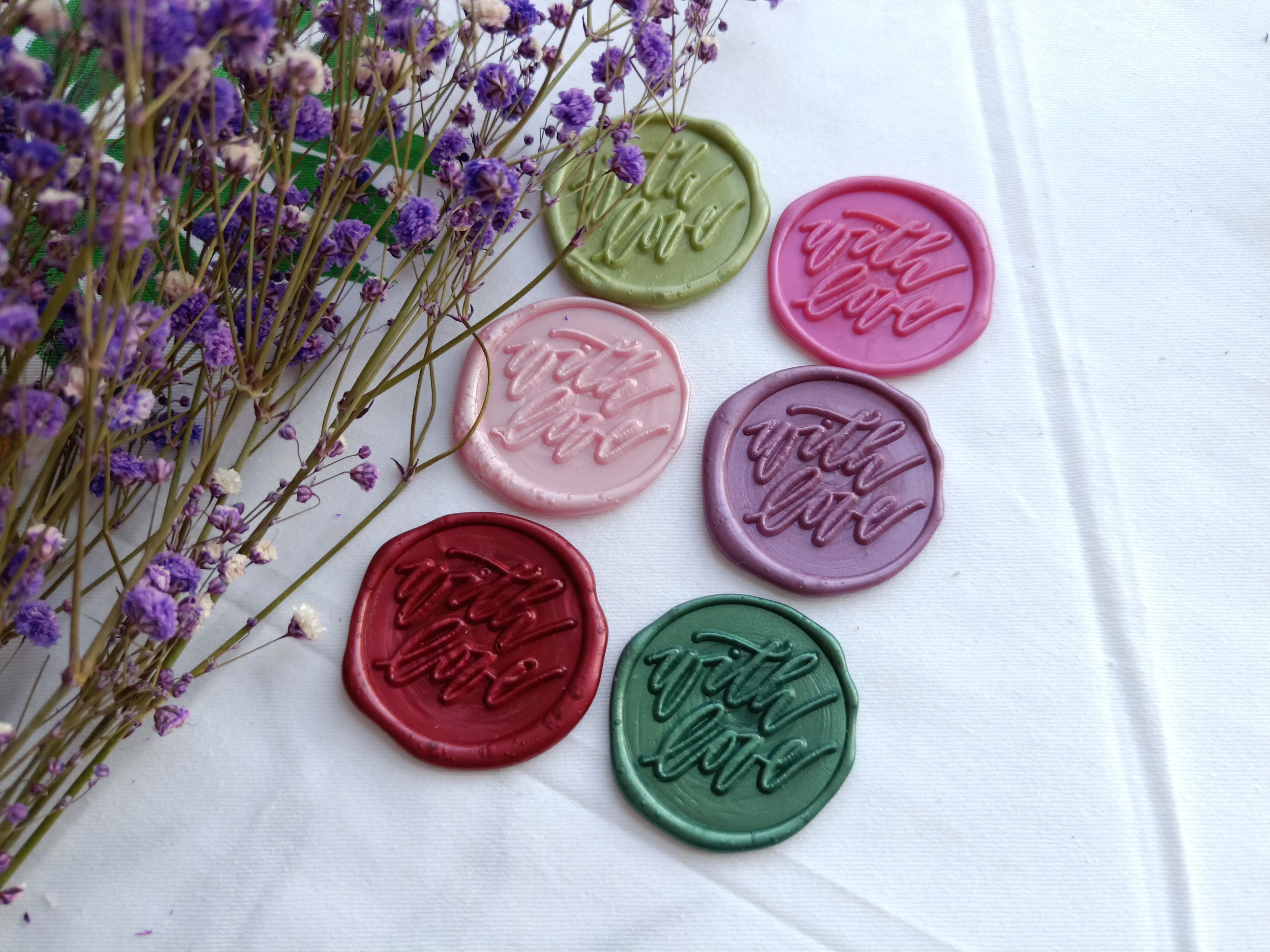 100 шт./лот Ретро Восьмиугольные штампованные восковые бусины штампы для