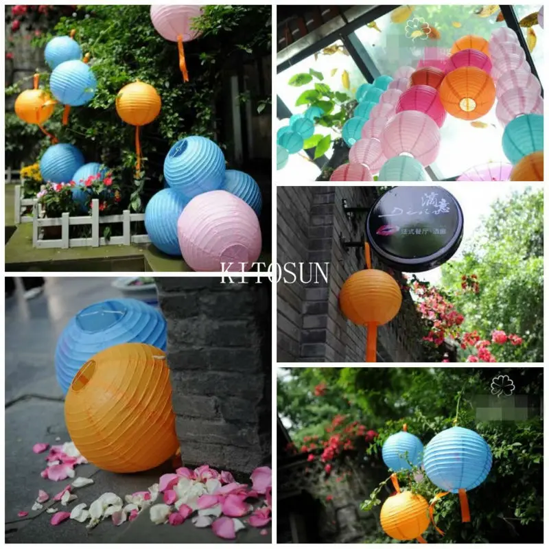 

50pcs* Led paper lantern light for wedding party Event Lighting decoration handmade led floral light colorful lamps