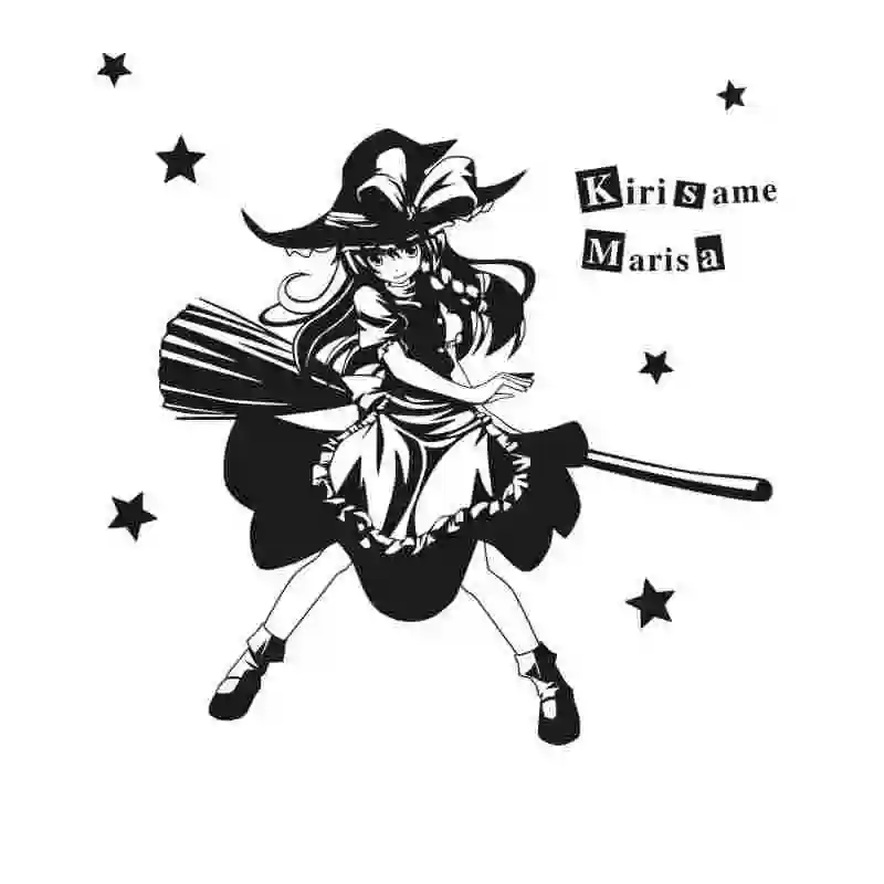 Стикер проект Touhou аниме мультфильм Kirisame Marisa Автомобильная Наклейка Виниловые
