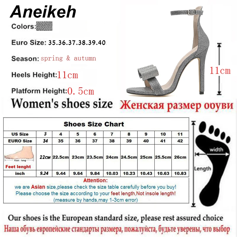 Aneikeh новинка 2019 года модные сексуальные сандалии-гладиаторы на тонких высоких