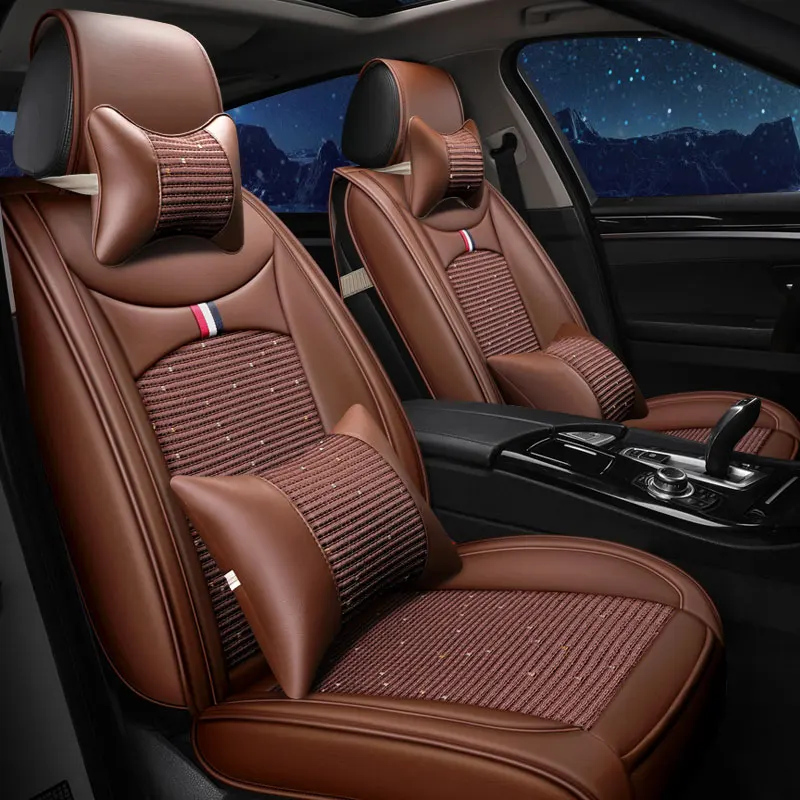 (Передняя Задняя часть) кожаные чехлы для сидений автомобиля подушка volkswagen vw bora