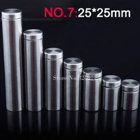 wholesale 500pcs 2525mm stainless steel fasteners advertisement glass standoff hollow screw glass acrylic display screw kf839