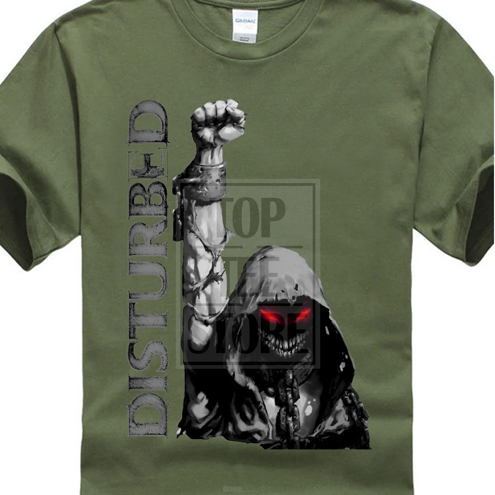 Армейский зеленый Футболка с надписью «Distressed Up Your Fist», размеры s, m, l, Xl, 2Xl, фирменная новинка, Официальная футболка - Цвет: Армейский зеленый