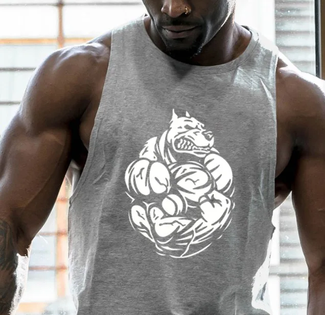 Хлопковые майки deltoid для спортзала мужские без рукавов Майки мальчиков одежда