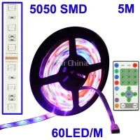 Epoxy Waterproof RGB LED 5050 SMD Rope Light with Remote Controller Flashing / Fading Chasing Effect 54 LED/M Length: 5M | Лампы и