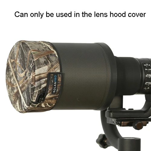 Lens Hood Cover B ROLANPRO Защитная крышка для объектива цифрового однообъективного зеркального Кепки камуфляжная куртка короткий телеобъектив Пистолеты Костюмы для Sigma Tamron цифровой зеркальной камеры Canon Nikon 300/400/500/600/800 мм - Цвет: Lens Hood Cover B