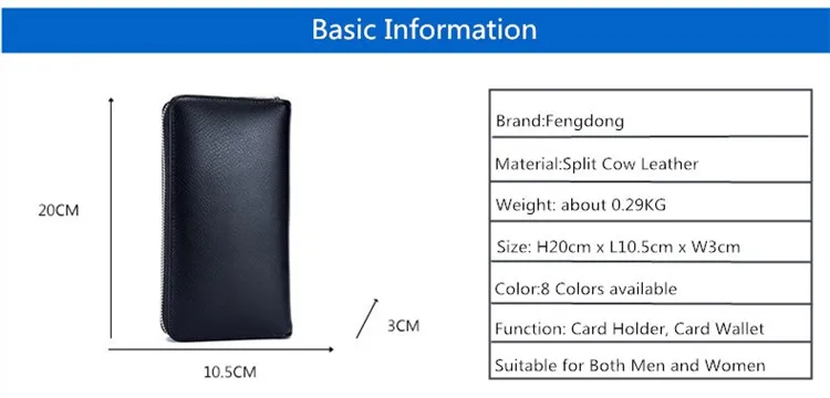 Fengdong, защита от rfid карт, кожаный держатель для карт, Женский Длинный кошелек, женская сумка для телефона, кожаный кошелек для девочек, мужской клатч, кошелек