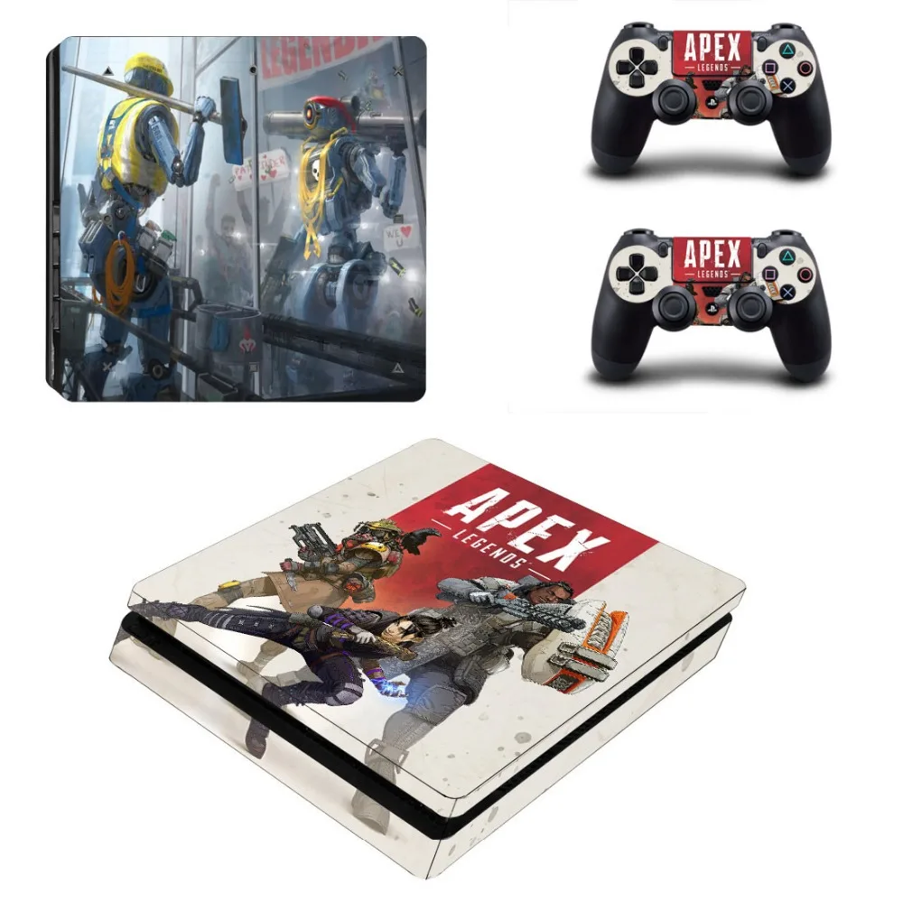 Новинка, Аниме игра Apex Legends, наклейка на кожу для playstation 4, тонкий контроллер, Игровая приставка, 4 тонкие виниловые наклейки