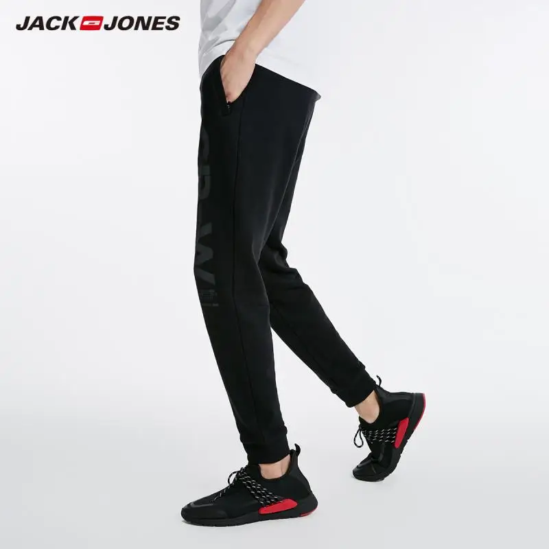 Мужские хлопковые штаны с буквенным принтом JackJones спортивные для бега мужская