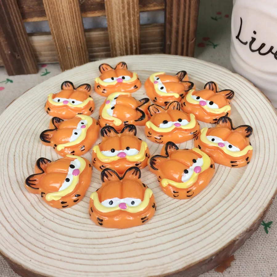 Kawaii плоские кабошоны сделай сам с мультяшным котом полимерные Кабошоны плоской