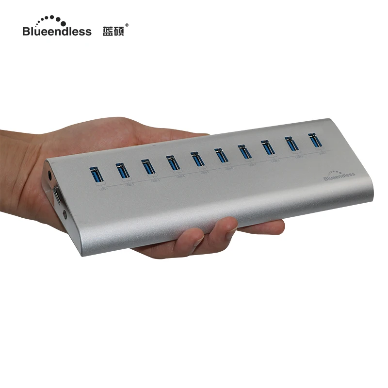 Blueendless 2018 Новое поступление супер Скорость USB 3 0 концентратор 10 Порты Hub