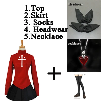 E Костюм для косплея на Хеллоуин Fate/Stay Night Rin Tohsaka, Униформа, платье Cos, аниме Tohsaka Rin cos, повседневная форма, костюмы для косплея, Новинка - Цвет: E