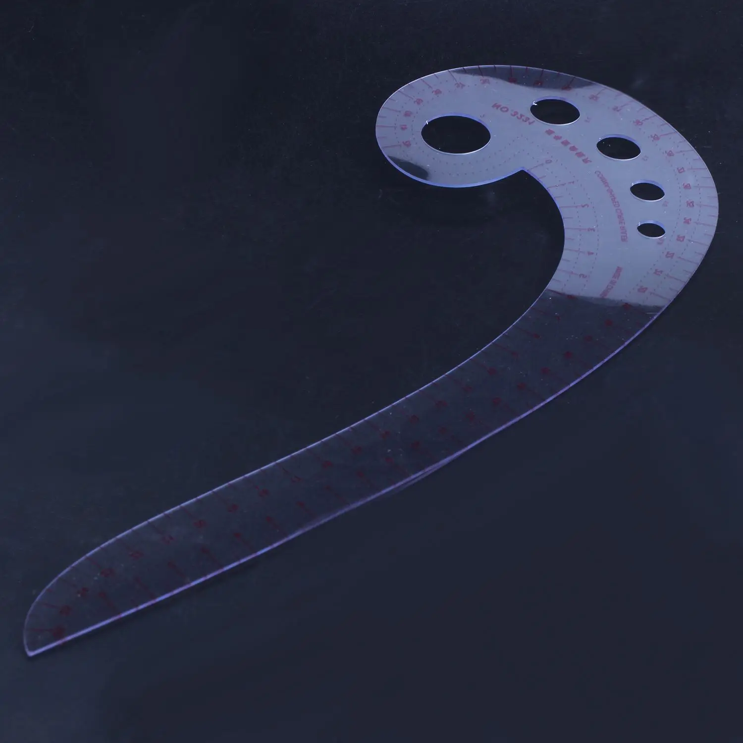 11 8 &quotДлинная форма запятой пластиковая прозрачная французская кривая линейка