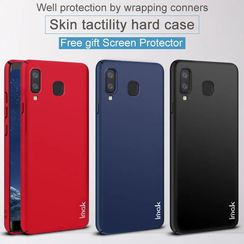IMAK Марка для samsung Galaxy A9 Star G8850 Case Jazz осязания кожи ультра-тонкий жесткий PC задняя